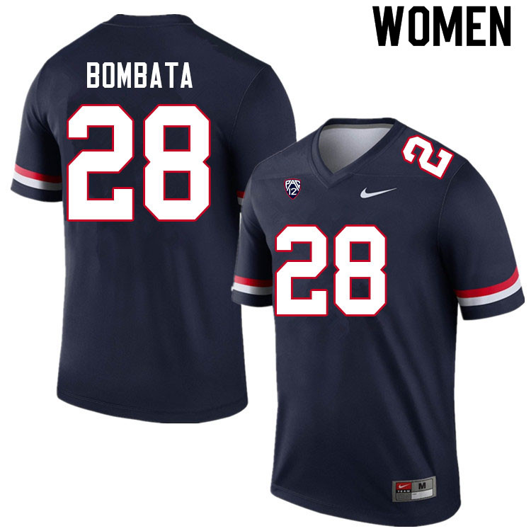 Women #28 Nazar Bombata Arizona Wildcats College Football Jerseys Sale-Navy